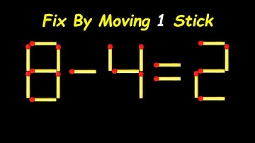 Impossible Matchstick Puzzle - Fix The Equation by moving 1 stick - Improve IQ