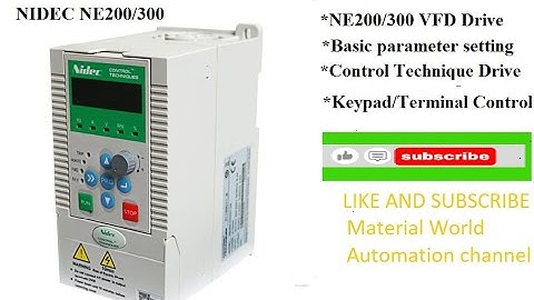 #NE300 control technique vfd drive  #nidec vfd #VFD NE200  Parameter Settings and wiring