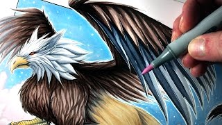 Let's Draw a GRIFFIN - FANTASY ART FRIDAY