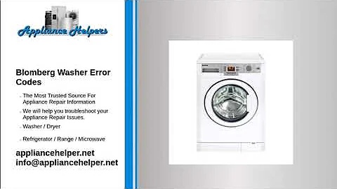 Blomberg Washer Error Codes