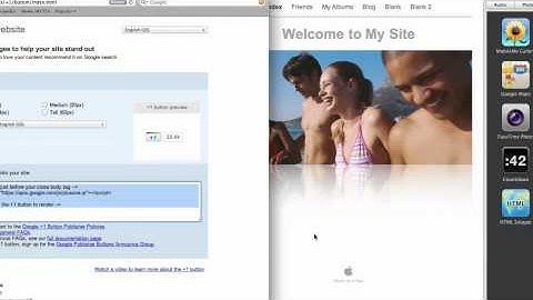 Adding Google Plus One Button To An iWeb Website