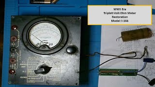 (Part 3/4) WWII Era Triplett Volt Ohm Meter Restoration Rectifier Repair and Cleaning