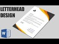 How to Design Letterhead in Word || Letterhead in Word || MS Word Tutorial