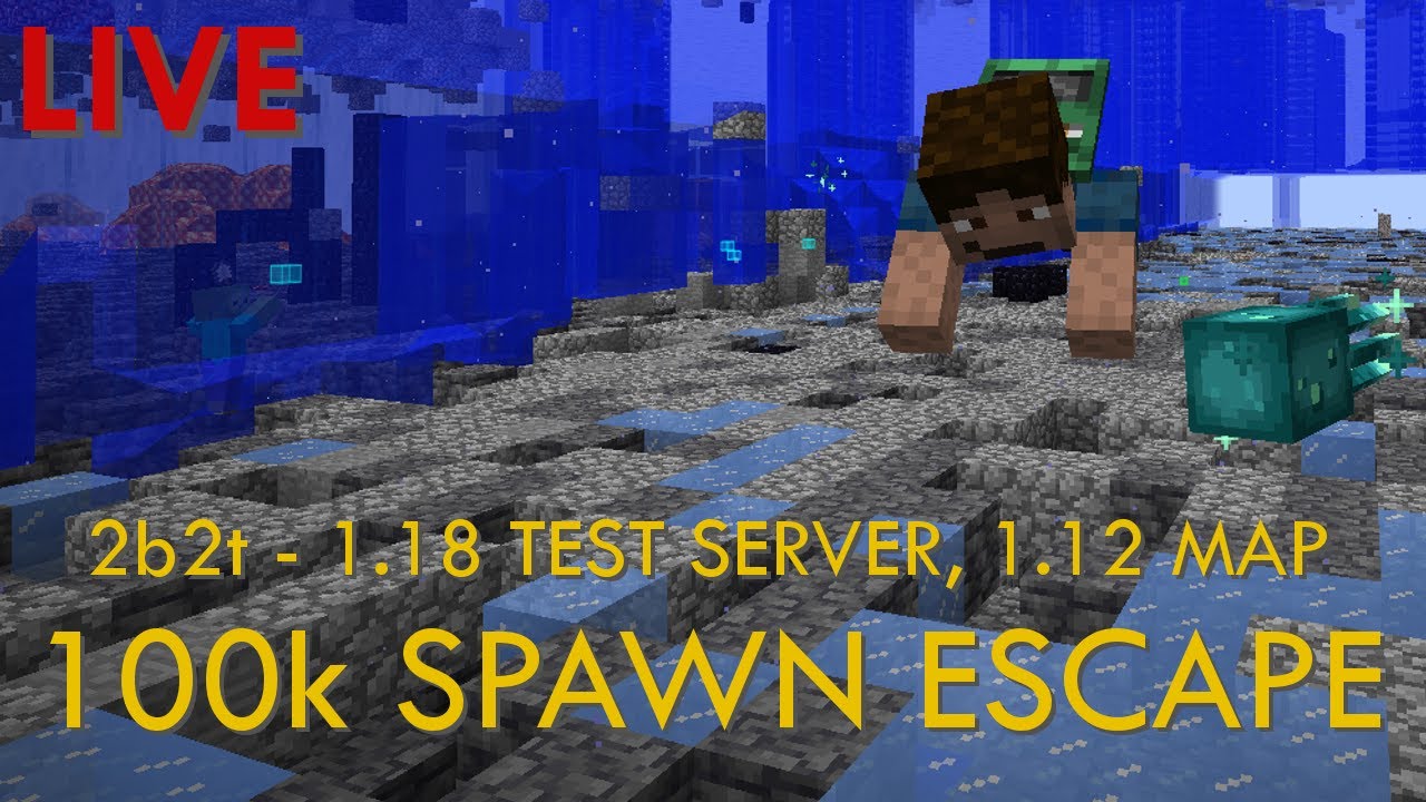 FR 2b2t 1.18 Test Server 1.12 MAP - 100k Spawn Escape - The 2b2t test server is running 1.18 with the OLD 1.12 MAP! Today we will be escaping spawn and exploring how 1.18 may affect 2b2t.
