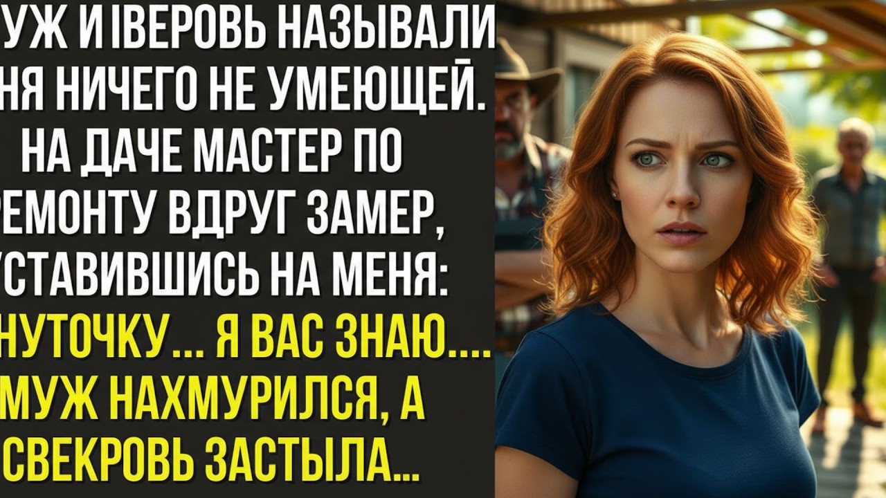 Муж и свекровь называли меня ничего не умеющей  На даче мастер по ремонту вдруг замер, уставившис
