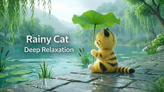 Rainy Lotus Lake Ambience 🌧️ Soft Rain & Gentle Music for Deep Relaxation screenshot 4