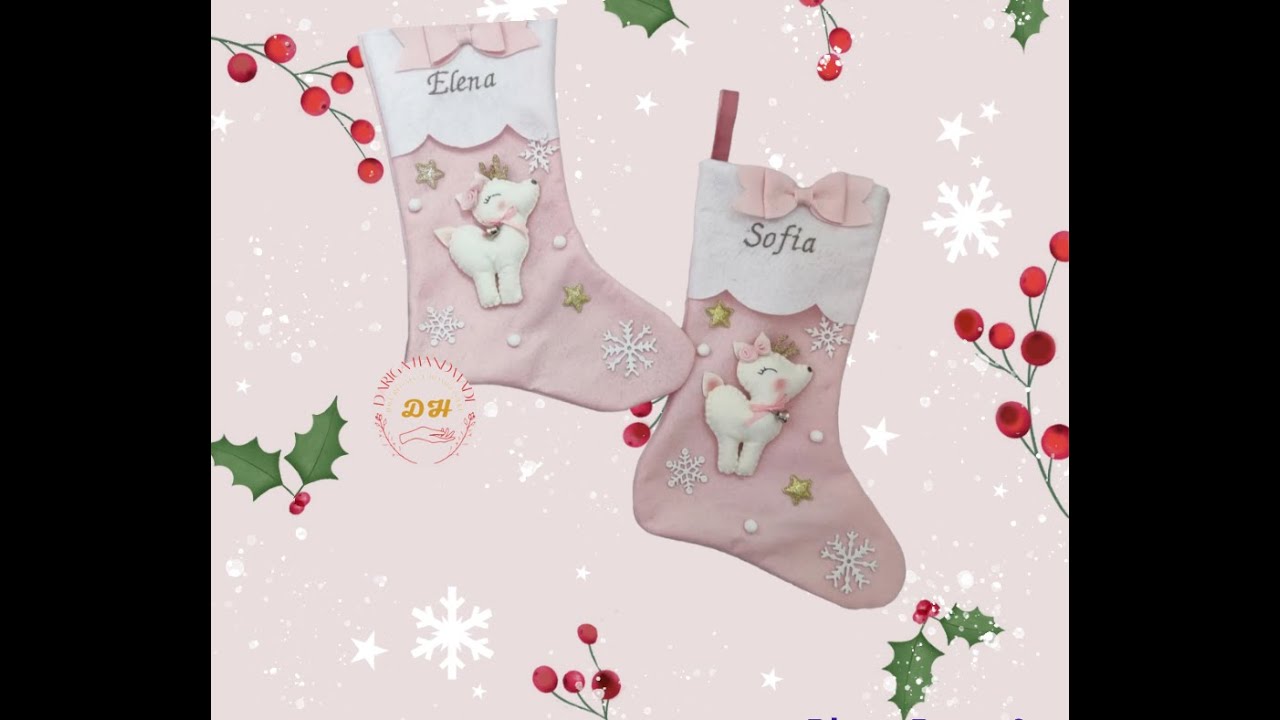 tutorial calza della Befana con renna, completo di cartamodello