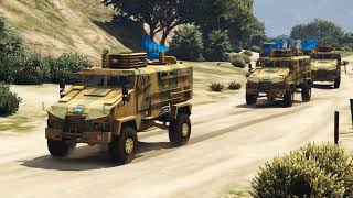 Irani Fighter Jets &amp; Helicopters Attack on Israeli Army Weapons Supply Convoy-GTA5