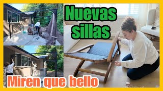 Nuevo cambio en el patio/Miren las nuevas sillas.