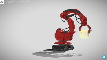 Industrial Robot Arm with Chassis (Test) - Perspective 3