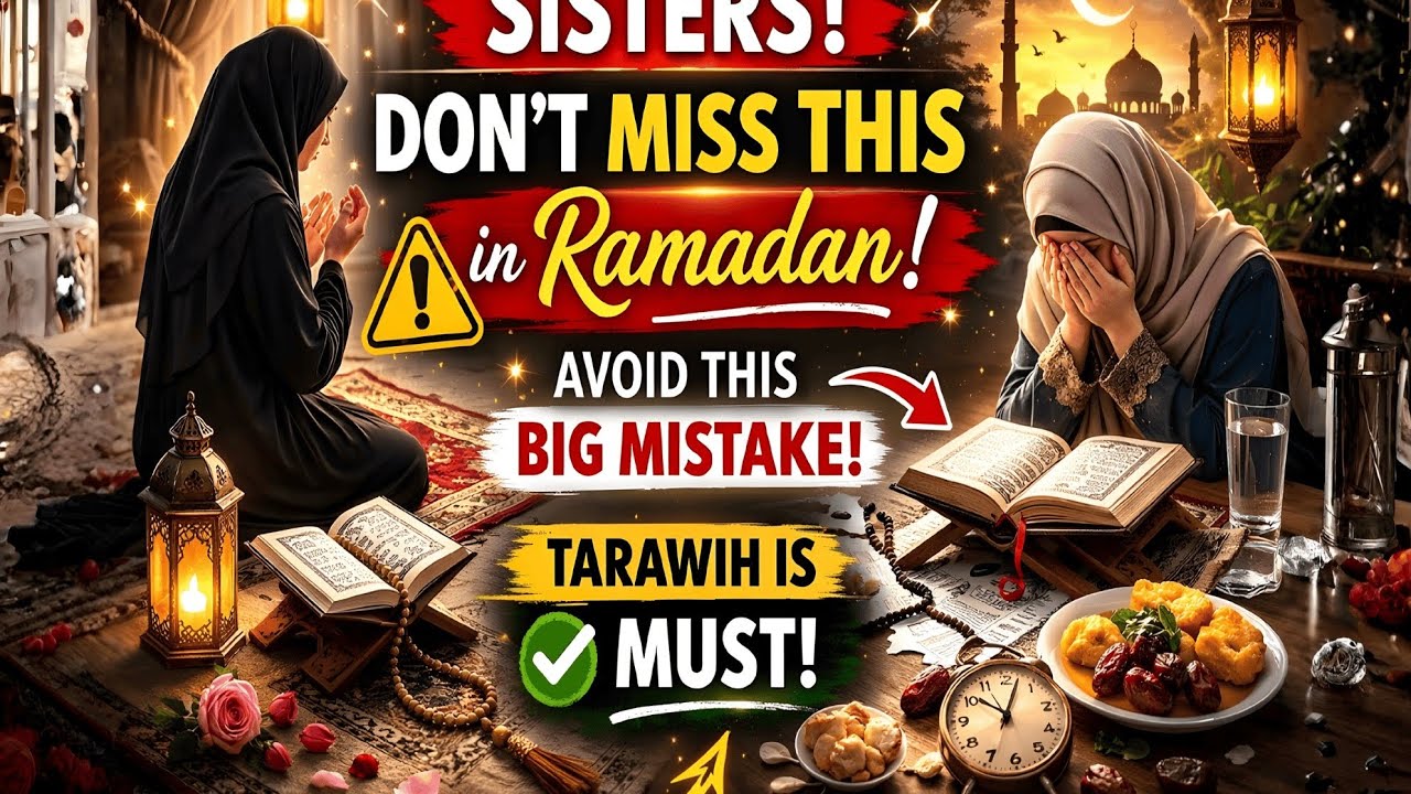 Women’s Important Reminder in Ramadan | Do Not Neglect Tarawih & Precious Worship Time