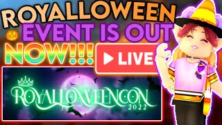 NEW ROYALLOWEEN EVENT OUT NOW MEET ME AT ROYALLOWEEN CON 2022 ROBLOX Royale High Halloween LIVE
