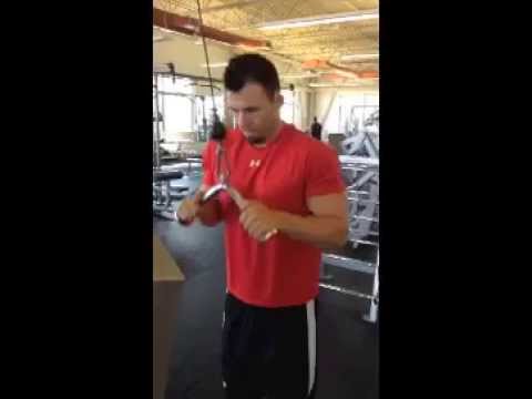 Cable Triangle tricep extensions