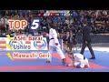 Amazing top 5 karate kumite  ashi barai ushiro  mawashi geri  wkf