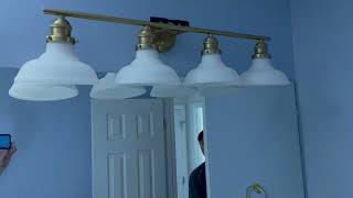 Home Decorators Collection Rockwood 37 in. 4-Light Gold Bathroom Vanity Light