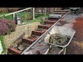 How to build brick stairs up a steep incline