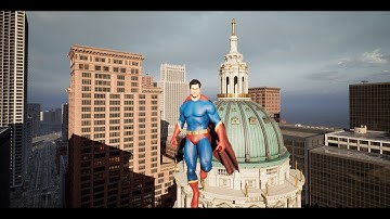Unreal Engine 5 Gameplay Demo - Superman Inspired Open-World Game