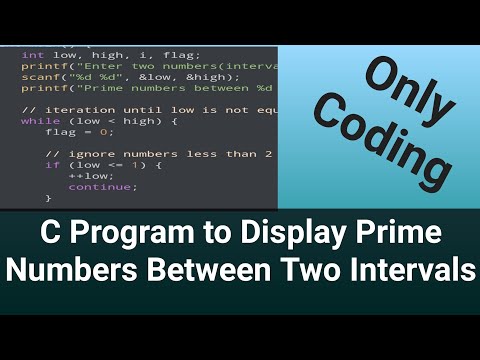 C Program to Display Prime Numbers Between Two Intervals #c #c_programming #c_language