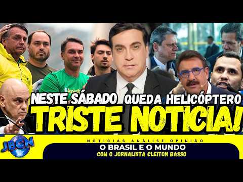 Urgente! QUEDA HELICÓPTERO MAT... TRISTE NOTÍCIA, RATINHO, MORAES IMPEDE BOLSONARO, FLÁVIO, STF