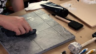 How to Make Fake Concrete Sidewalks for Dioramas!