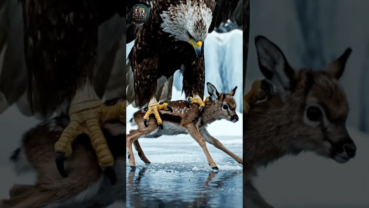 Giant Eagle Attacks Fawn 🦅 | Brave Herd Charges to Save It! 