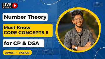 🔴  Number Theory for DSA and CP | Euclidean GCD and Diophantine Equations | Live Learning Series
