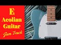 E aeolian guitar jam track  bright and groovy  80s vibe