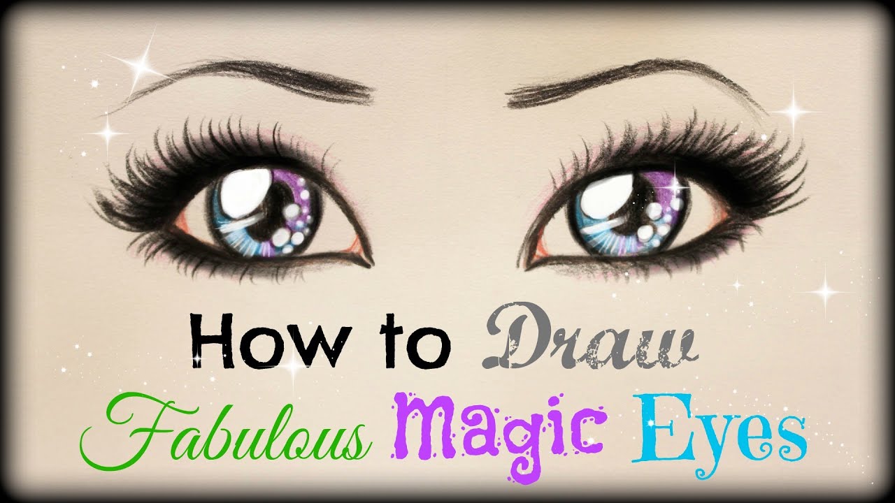 Drawing Tutorial How to draw and color Fabulous Magic Eyes - YouTube