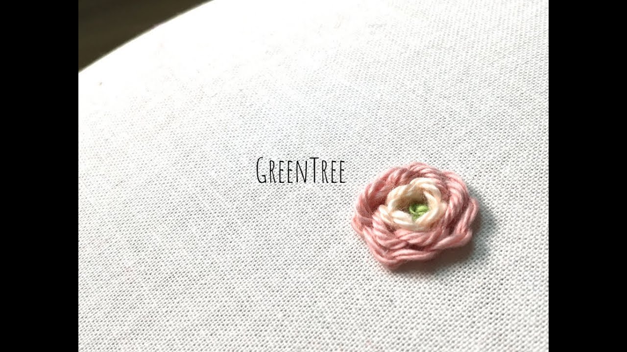 프랑스자수 : 꽃 스티치 - 루프트 블랭킷 스티치 Flower Stitch - Looped Blanket Stitch
