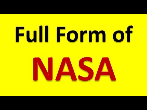 Full Form of NASA - YouTube