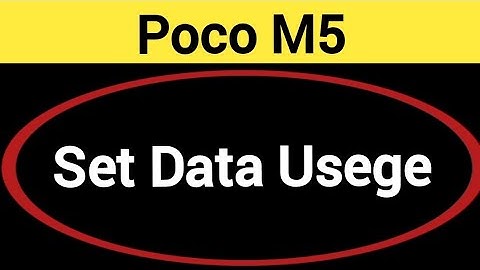 How to set data usege, Poco M5 me data limit Kaise lagaen