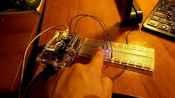 LED blinking RaspberryPi program in action