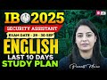 IB Security Assistant 2025 Preparation | IB Security Assistant English Master Plan | TESTBOOK