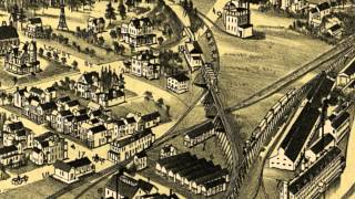 Curwensville Pennsylvania 1895 Panoramic Bird's Eye View Map 6892
