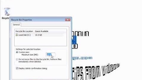 Reduce Recycle Bin hard drive space requirement in Windows Vista - LearnNGo