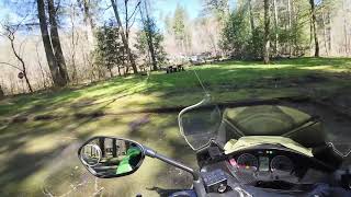 Suzuki Burgman 400 Ride to Sunset Falls Campground   First test of DJI Action 4 system