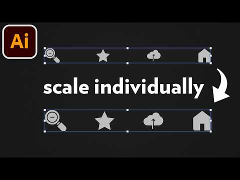 Scale Multiple Objects Individually (SOLVED!) | Adobe Illustrator