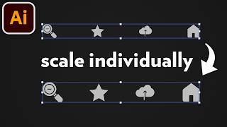 Celebrity Scale Multiple Objects Individually (SOLVED!) | Adobe Illustrator Wealth