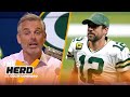 Aaron Rodgers is 17-3 without McCarthy, talks Chiefs win over Cam-less Pats — Colin | NFL | THE HERD