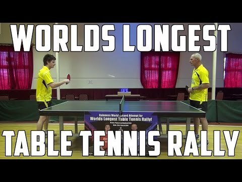 WORLDS LONGEST TABLE TENNIS RALLY (FULL VERSION)