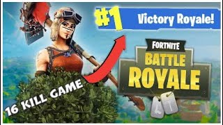 16 KILL SOLO VS SQUADS (SOLID GOLD LTM) FORTNITE BATTLE ROYALE (PS4)