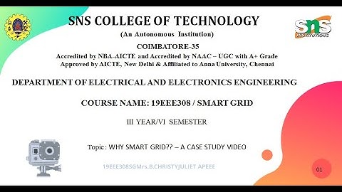 4. CASE STUDY ON SMART GRID | SMARTGRID | SNS INSTITUTIONS