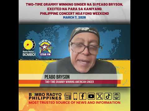 Two-time Grammy winning singer na si Peabo Bryson, excited na para sa kaniyang Philippine Concert.