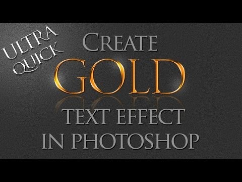 HOW TO CREATE GOLD TEXT PHOTOSHOP (VIDEO)