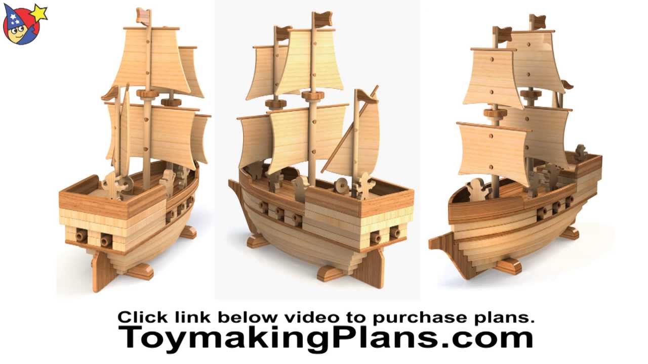 Wood Toy Plan - Pirate Ship Madagascar - YouTube