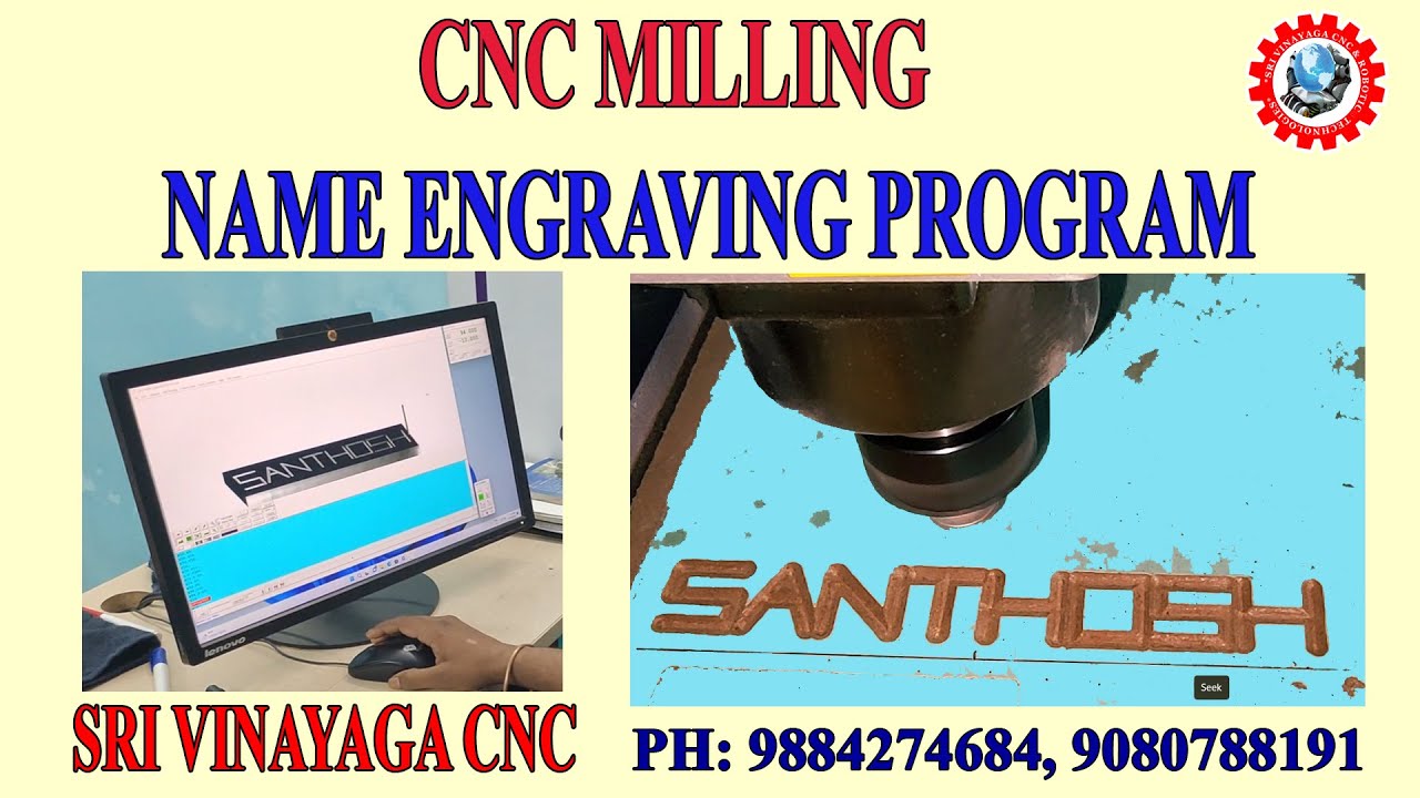 NAME ENGRAVING PROGRAM TRAINING CNC MILLING CNC PROGRAMMING YouTube