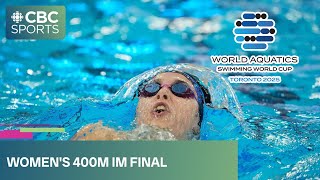 Quebec's Mary-Sophie Harvey in women's 400m IM final at World Cup in Toronto | #CBCSports