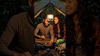 Happy Couple Camping In Jungle 😏 #ytshorts #camping #trending