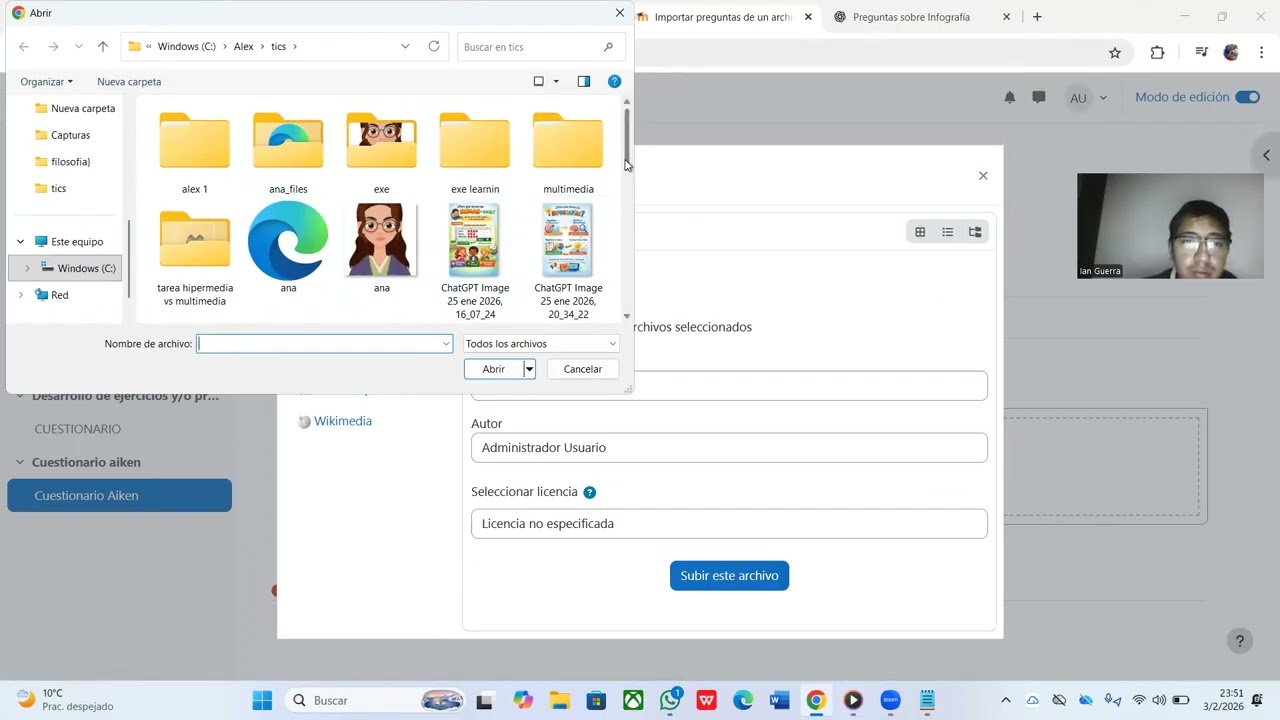 cuestionario aiken en plataforma de mil aulas