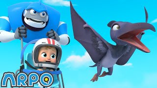 pterodactyl time travel trouble arpo the robot funny kids cartoons full episode compilation